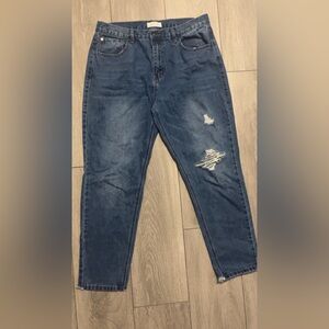 Nature Denim Women’s Jeans Size 13/30 Inseam 27 Distressed High Rise